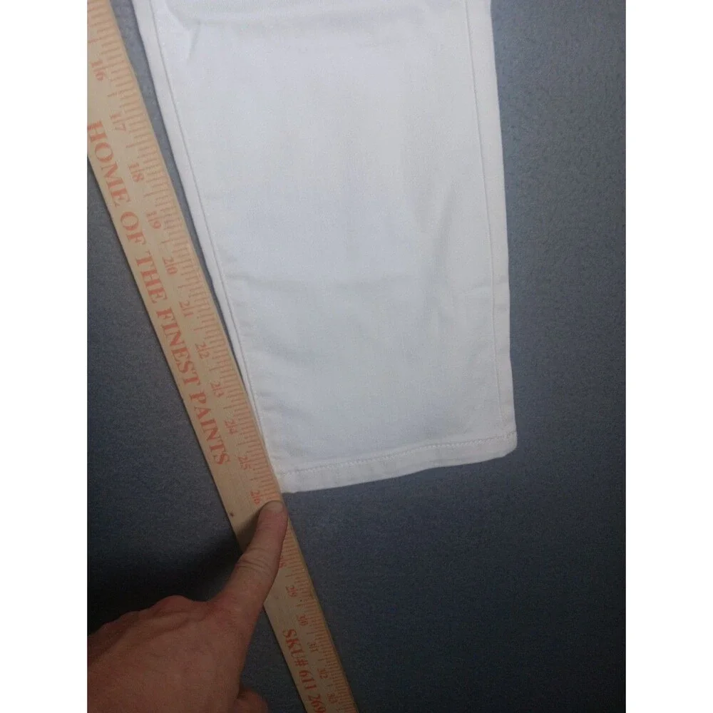 J.Jill womens Slim Ankle jeans petite 10P stretch solid white authentic fit